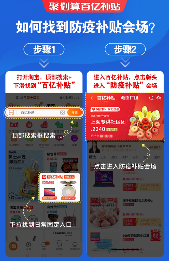 天猫聚划算开设上海保供会场最快48小时送达